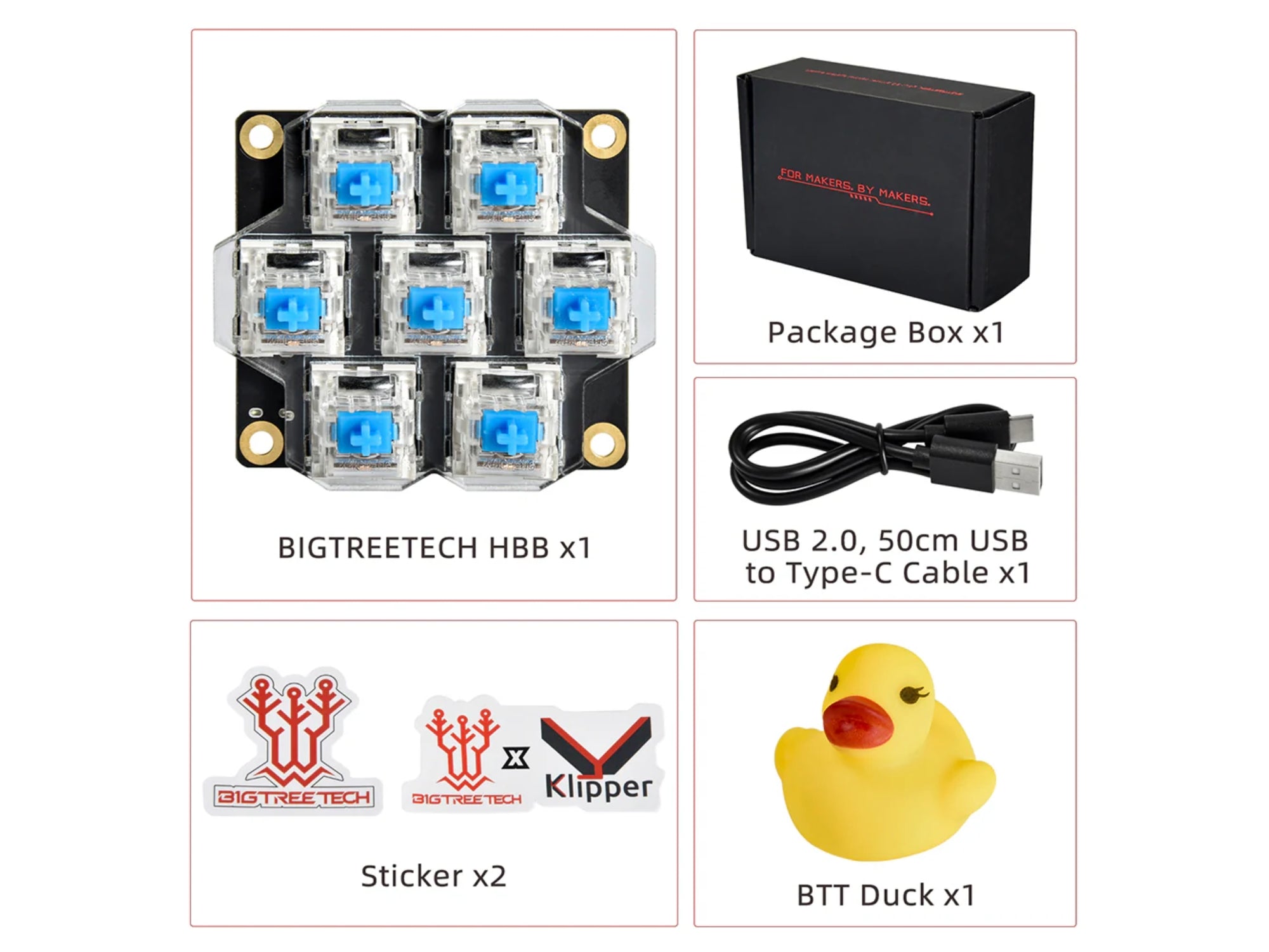 BIGTREETECH HBB V1.0 - Hot-Key Button Board for Voron from BIGTREETECH ...