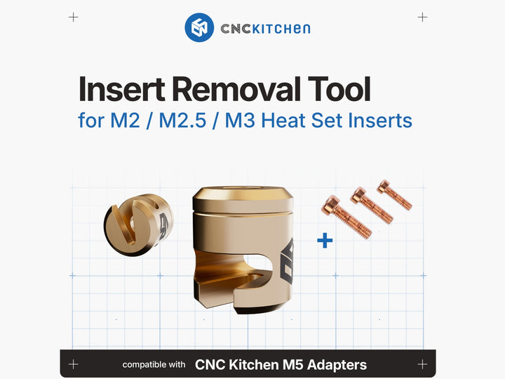 CNC Kitchen Insert Removal Tool V2 for M2, M2.5 & M3 at Levendigs
