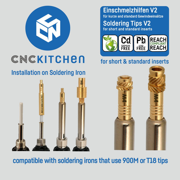Soldering Tips V2.1 for Threaded Inserts - 900M/T18 - CNC Kitchen at Levendigs