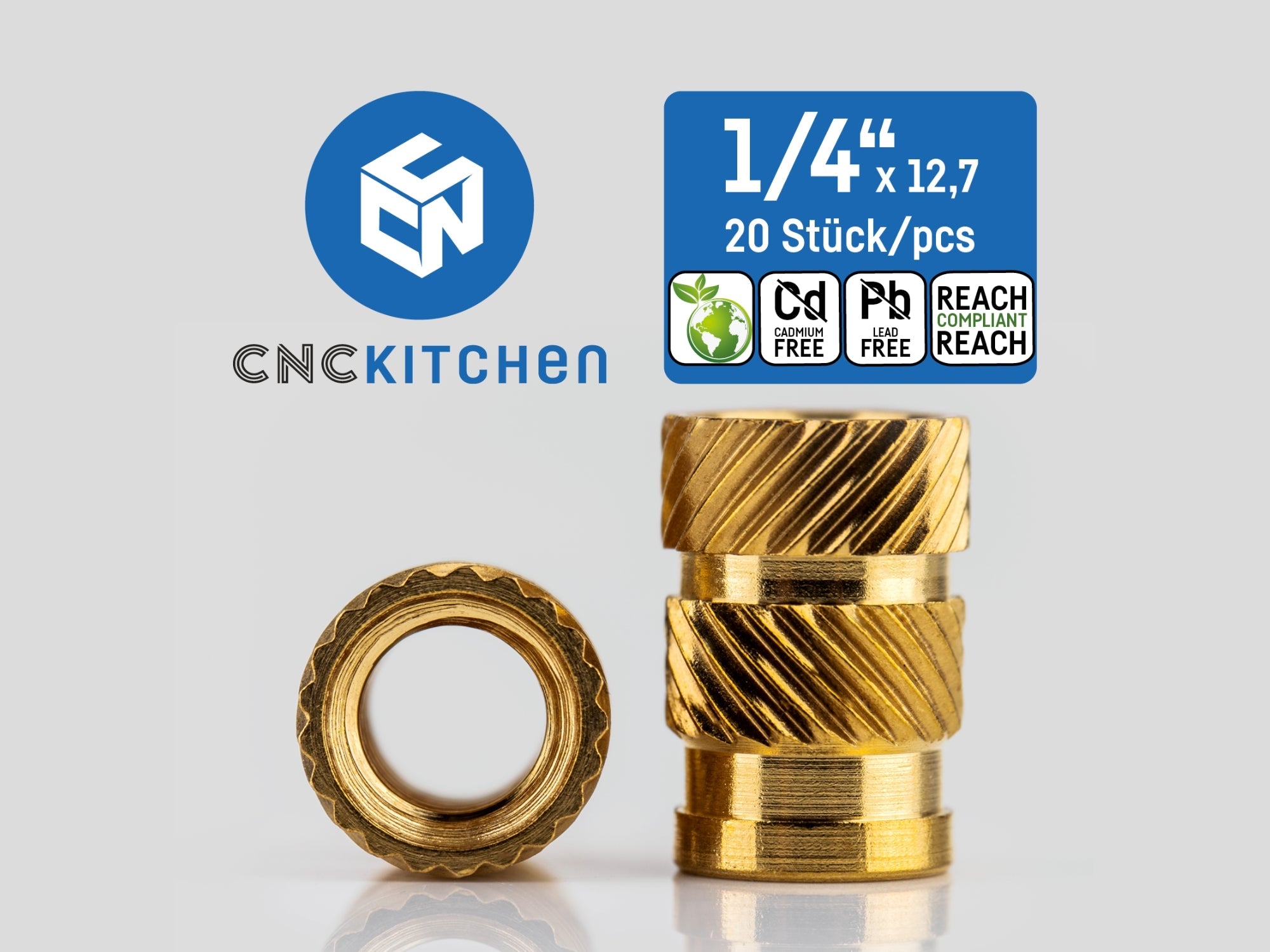 CNC Kitchen Threaded Inserts 1/4" Camera Thread - 20pcs from CNC ...