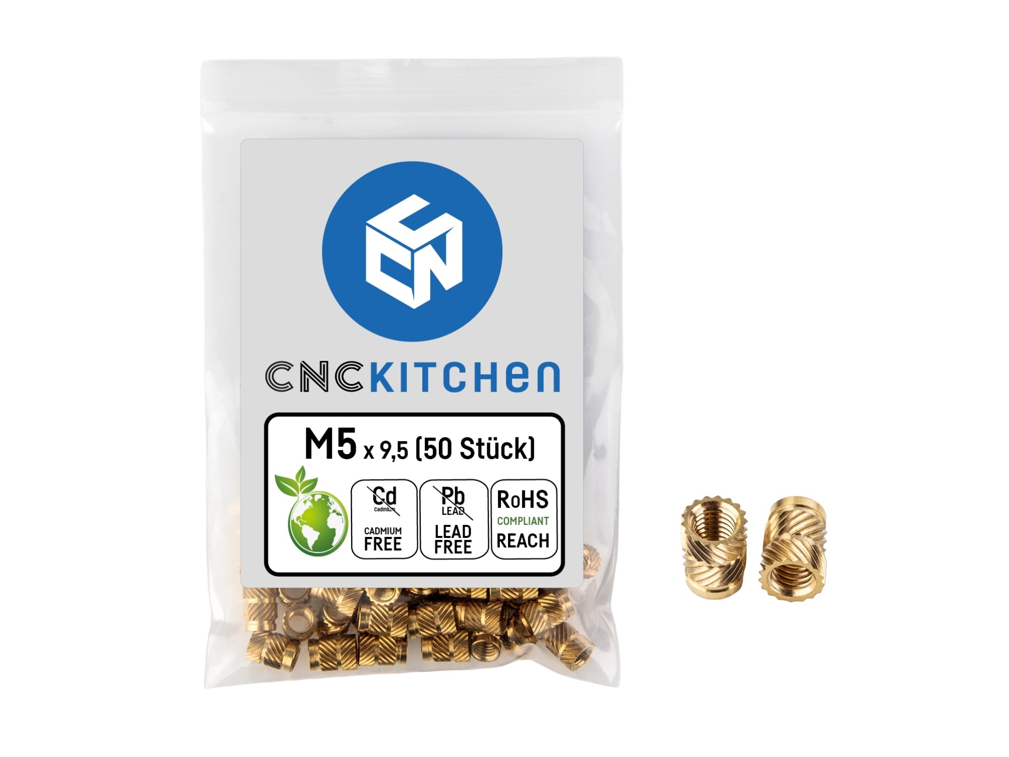 CNC Kitchen Threaded Inserts M5 Standard - 50pcs from CNC Kitchen at ...